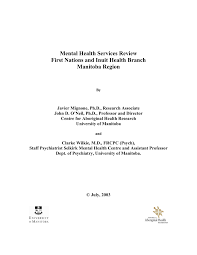 Pdf Mental Health Services Review First Nations And Inuit
