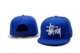 Mens Stussy Basic Fashion Stock Logo 2016 Summer Best Seller Snapback Hat Blue White Stussy Snapback Stussy Snapback Hats