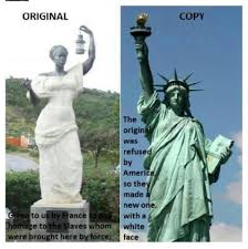The Original Statue Of Liberty Presented To The U S Was A Statue Of A Black Woman Urban Intellectuals Black History History Facts Black History Month