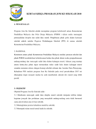 Kertas kerja program minda sihat dalam kebiasaan baharu. Kertas Kerja Program Jom Ke Sekolah