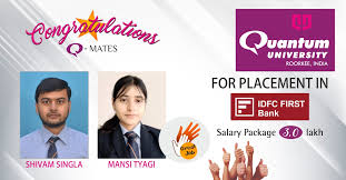 IDFC Bank picks up two MBA students at the package of 3 LPA.