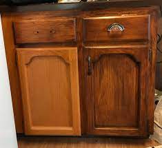 I show you how to stain your old honey oak cabinets and make them look darker with black lining in all the corners. Honey Oak Cabinets Diy Mahogany Gel Stain Before During And After Love Stained Kitchen Cabinets Staining Cabinets Painting Oak Cabinets