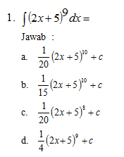 Contoh soal integral tentu dan penyelesaiannya tutorial mata pelajaran matematika kali ini akan membahas soal soal tentang integral tertentu. 103 Contoh Soal Integral Substitusi Dan Integral Parsial Terlengkap Dikdasmen