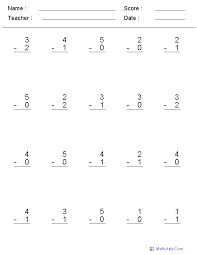 Let us consider subtraction of two 2digit numbers 36 from 62. Subtraction Worksheets Dynamically Created Subtraction Worksheets