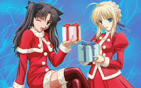 Cool Fate Stay Night Tohsaka Rin Christmas Outfits Anime Girls Saber Lily Santa Outfit Anime Christmas Fate Stay Night Rin Christmas Outfit