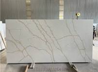 Calacatta Gold White Quartz Slabs Artificial Stone Slab from China -  StoneContact.com
