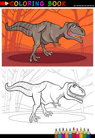 Tyrannosaurus Rex Dinosaurier Zum Ausmalen Premium Vektor