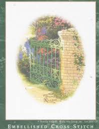 Cross stitch samplers counted cross stitch kits cross stitching cross stitch embroidery cross stitch designs cross stitch patterns cross stitch family craft museum free angel. Thomas Kinkade Spring Gate No Count Cross Stitch Kit By Etsy