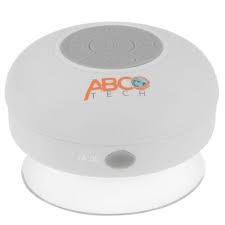 Abco Tech Water Resistant Wireless Bluetooth Shower Speaker With Suction Cup And Hands Free Speakerphone White Abco Tech Gifts For Ryan Shower Speaker Bl