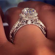 Verragio Afn 5051r 4 Gl White Gold 0 45ctw Diamond Mounting Floral Engagement Ring Verragio Engagement Rings Diamond Engagement Ring Set