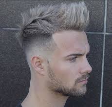 The last few years have seen a resurgence of modern variations of retro hairstyles, including creative versions of the fade, quiff, pompadour and disconnected undercut. Men S Skin Fade Ash Platinum Model Louisarmstrong7 On Instagram Barber M13ky On Instagram Watch Thick Hair Styles Fade Haircut Mohawk Hairstyles Men