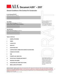 Submit schedule of values on aia document g703, or computer generated form containing similar style, using table of contents of. A201 General Conditions For Construction Contract Pdf Mercy