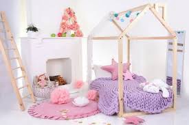 House Bed For Kids Multifunctional Furniture In Montessori Kids Room With Images Toddler House Bed House Beds For Kids House Frame Bed