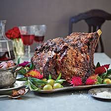 Standing rib roasts typically have a thick layer of fat (called the fat cap) on one side. Standing Rib Roast With Red Wine Mushrooms Recipe Myrecipes