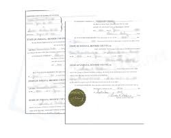 State Of Indiana Monroe County Certified Copy Of Marriage License Signed By Linda K Robbins Indiana Monroe County Marriage License