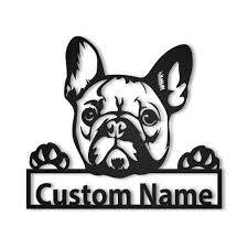 373 x 500 jpeg 44 кб. French Bulldog Personalized Metal Wall Decor Wallily Metal Wall Art