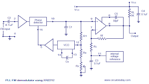 Phases θp(t) are pd block inputs, and the output is a function ϕ(θ1(t) − θ2(t)). Pll Fm Demodulator Circuit Using Xr2212 Design Working Priciple Theory