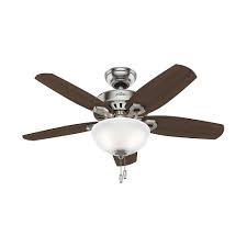 Indoor (rated dry location) 300230ni brushed nickel with champagne polycarbonate blades Hunter Builder Small Room 42 In Indoor Brushed Nickel Bowl Ceiling Fan With Light Kit 52219 The Home Depot