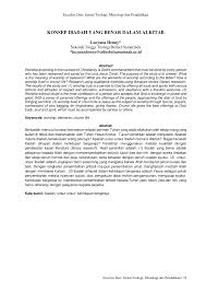 Beberapa kitab juga telah panjang lebar mengupasnya, seperti. Pdf Konsep Ibadah Yang Benar Dalam Alkitab