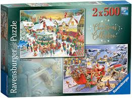 Mike jupp party animals 500 piece jigsaw puzzles x 2. Ravensburger 15031 Collection No 1 Market Santa S Christmas Supper 2x 500 Teile Puzzle Fur Erwachsene Fur Kinder Ab 10 Jahren Amazon De Spielzeug