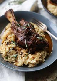 Braised Lamb Shanks Recipe With Parmesan Risotto Recipe Braised Lamb Braised Lamb Shanks Lamb Shank Recipe