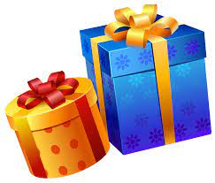 Blue Yellow Present Boxes Png Clipart Happy Birthday Clip Art Christmas Tree With Gifts Happy Birthday Friend