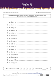 English worksheets for grade 10 printable. Simile Exercise 01 Ks2 Stp Books