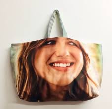 "Cheery" Upcycled Banner Bag — Gail Power Art Design