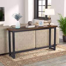 A small narrow console table in the entrance of his house serves as welcome your guests. Tribesigns 70 9 Inches Extra Long Industrial Sofa Table Wood Behind Couch Table Rustic Console Table For Living Room Entryway Narrow Pub Bar Table For Home Dark Brown Walmart Com Walmart Com