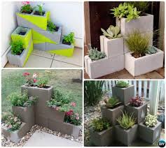 Diy back yard cinder block bench. Cinder Block Garden Diy Novocom Top
