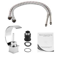 Poignée, rosette, inverseur, bec de baignoire, cartouche céramique, saillie : Cuisines Et Salles De Bain Robinet De Baignoire 3 Trous A Double Poignee Robinets De Mitigeur De Baignoire Et De Douche A Valve Etendue Robinet De Remplissage De Baignoire En Laiton Doux