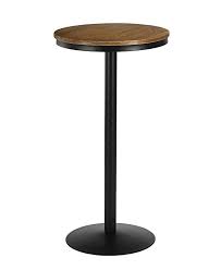 Vilavita Wood Pub Table Round Bar Table Wood Top With Metal Leg And Base 21 65 Top And 41 34 Height Retro Finish R Round Bar Table Pub Table Pub Table Sets