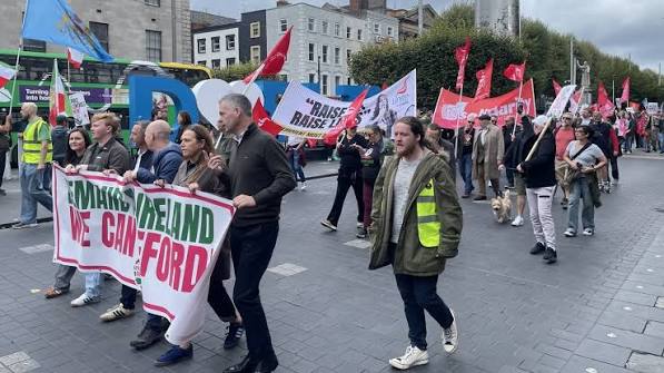 Housing and the cost of living highlighted during protest