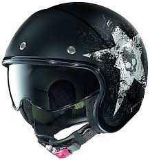 T he slim line daytona helmets skull cap motorcycle helmets are one of the world's smallest & lightest d.o.t. Nolan N21 Mini Skull Motorcycle Helmet Star Skull 070 Matt Black For Sale Online Outletmoto Eu
