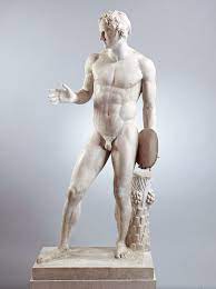 Postage stamp printed in soviet discobol thrower in british museum. Discus Thrower By The Classical Sculptor Naukydes Liebieghaus