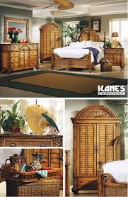 The Palm Court Collection Is Created With Tropical Paradise In Mind Crafted In Pine Finish Woven Face Panels And P Tropical Bedrooms Home Beautiful Bedrooms