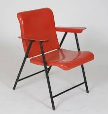 Russel Wright S Design For Samsonite A Folding Chair Stamped Steel Metal Folding Chairs Metal Chairs Outdoor Folding Chairs