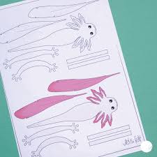 Wer keine zeit oder lust hat, masken selber auszumalen: Diy Bastelvorlage Axel Das Axolotl Bastel Ein Wascheklammertier Viel Falt