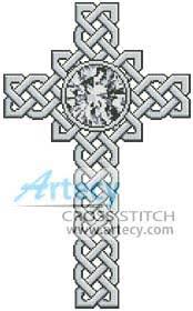 Aida 14, white 74w x 98h stitches size(s): Celtic Cross April Diamond Cross Stitch Pattern By Tereena Clarke Crosstitch Com