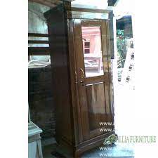 Berdasarkan ukuran lemari pakaian = panjang 1 meter, lebar 55 cm, tinggi 3 meter. Lemari Pakaian Kayu Jati 1 Pintu Kaca Allia Furniture
