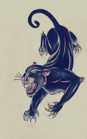 Old School Panther Design Oldschoolpanther Panther Tattoodesign Drawing Traditional Panther Tattoo Old School Panther Panther Tattoo