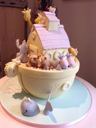 Novelty Noah S Ark Pink Girl Baby Shower Cake Baby Shower Cakes Girl Baby Shower Cakes Cake
