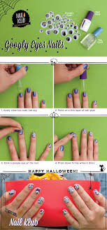 Nail Klub Googly Eye Nails For A Hip Halloween Halloween Nail Art Tutorial Eye Nail Art Halloween Nail Art