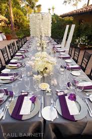 Purple Wedding Ideas With Pretty Details Modwedding Wedding Reception Table Decorations Purple Wedding Reception Table Decorations