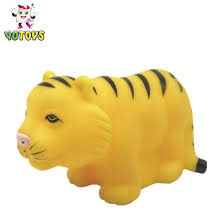 PVC Vinyl plastik Tiger Lion Soft Toy untuk bayi anak-anak