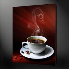 There is nothing more invigorating than the smell of freshly ground coffee beans. Black White And Red Wall Art Painting A Cup Of Coffee With Coffee Bean And Magic Smoke Pictures Prin Canvas Print Wall Wall Art Painting Modern Wall Art Canvas