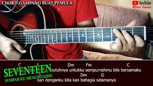 Seventeen Sumpah Ku Mencintaimu Tutorial Chord Mudah Untuk Pemula Youtube