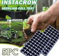 5 Pack Seed Starter Kit, 50 Cell Seedling Trays Gardening Germination  Plastic Tray Nursery Pots Plug Tray Starting Trays for Seedling Germination
