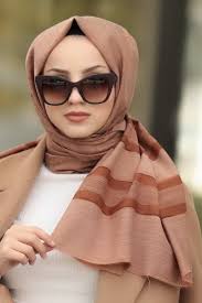 Neva Style Cizgili Desenli Kahverengi Sal 7507kh Tesetturisland Com Sal Nevada Kahverengi