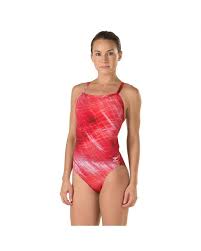 nwt 84 speedo endurance ice flow drill back red one piece